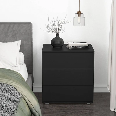 Polifurniture Madison 3 Drawer Dresser Black