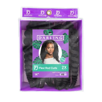 Darling Flexi Rod Curls 1B Hair Extension - 2ct