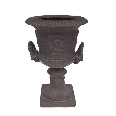 29 Planter Adonis Lightweight Concrete Patio Urn Gray - Christopher Knight Home: Pedestal, Decorative, Roman Design