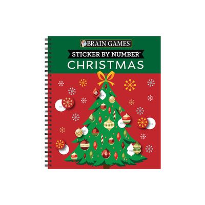 Brain Games - Sticker by Number: Christmas (28 Images to Sticker - Christmas Tree Cover) - (Spiral Bound)