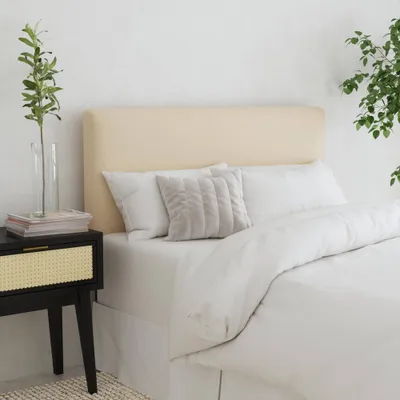 King Olivia Headboard in Velvet Pearl - Threshold: Pine Frame, Spot Clean, No Box Spring Needed