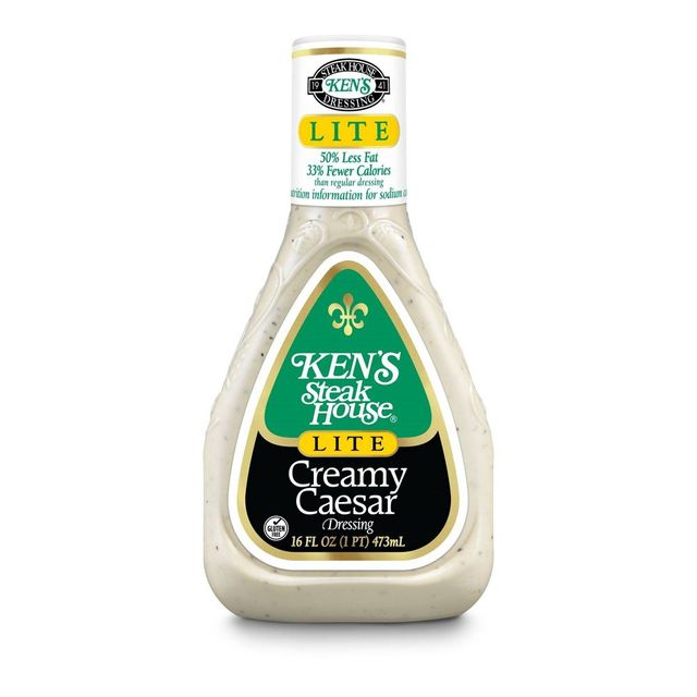 Kens Steak House Lite Creamy Caesar Salad Dressing - 16fl oz