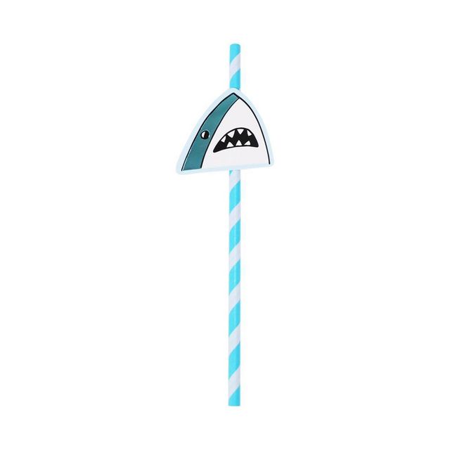 20ct Shark Paper Straws - Spritz