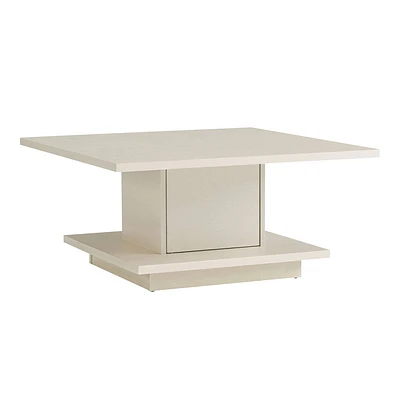 24/7 Shop At Home Traci 31 Square Coffee Table: Modern Design, Pedestal Base, MDF & Veneer