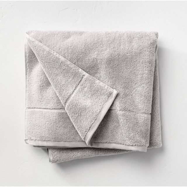 Modal Bath Towel Light Gray - Casaluna: Heavyweight Cotton-Modal Blend, Fade-Resistant, OEKO-TEX Certified