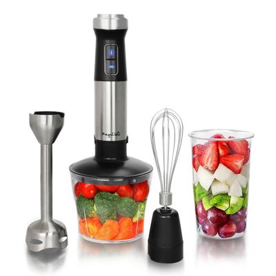 MegaChef 4-in-1 Multipurpose Immersion Hand Blender - Silver