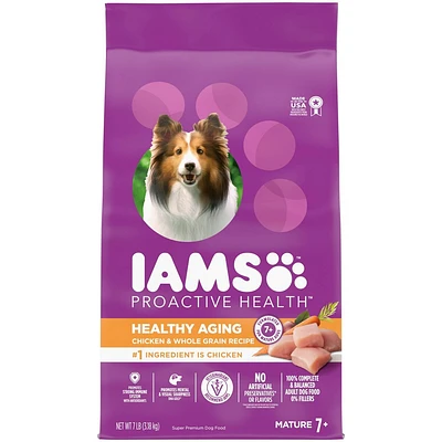 IAMS Healthy Aging Adult for Senior Dogs with Grain and Real Chicken Dry Dog Food