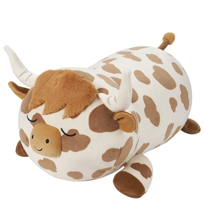 Squishmallows 18 Large Plush Alonzo Brown and White Highland Cow Sleepamallows