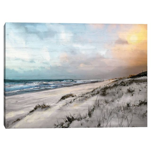 Masterpiece Art Gallery 30x40 Quiet Moment by Studio Arts Canvas Art Print: Modern Style, Ocean & Landscape Scene