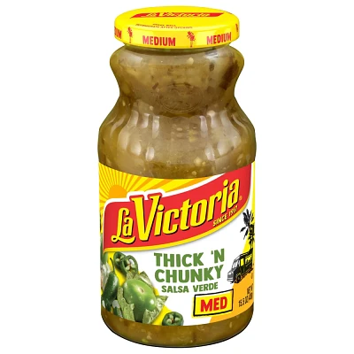 La Victoria Thick n Chunky Medium Salsa Verde - 15.5oz