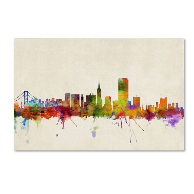 22 x 32 San Francisco California by Michael Tompsett - Trademark Fine Art: Gallery-Wrapped Canvas