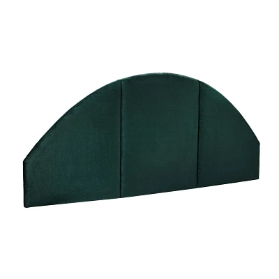 Storied Home Queen Velvet Arched Headboard Emerald Green