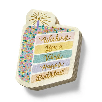 Rifle Paper Co. 20ct Birthday Cake Die-cut Cocktail Napkins