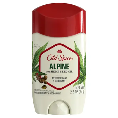 Old Spice Anti-Perspirant Deodorant for Men - Alpine with Hemp Seed Oil - 2.6oz