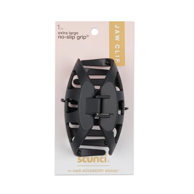 Scunci Medium No Slip Grip Jaw Clips - Glossy Neutral - 3ct : Target