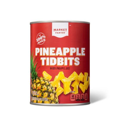 Pineapple Tidbits in 100% Pineapple Juice 20oz - Market Pantry