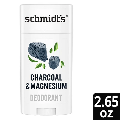 Schmidts Charcoal + Magnesium Aluminum-Free Natural Deodorant Stick - 2.65oz