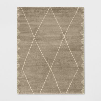 7x10 Glacier Diamond Woven Area Rug Desert Tan - Threshold