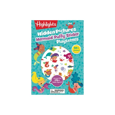 Mermaid Hidden Pictures Puffy Sticker Playscenes - (Highlights Puffy Sticker Playscenes) (Paperback)