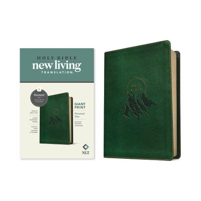 NLT Personal Size Giant Print Bible, Filament Enabled (Leatherlike, Evergreen Mountain, Red Letter) - Large Print (Leather Bound)