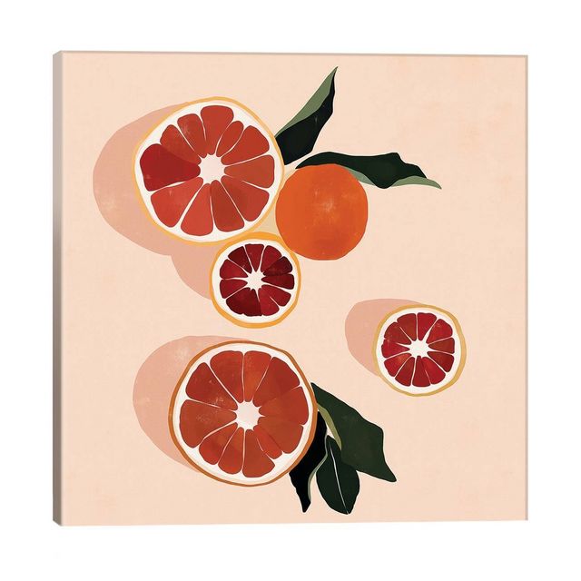 Grapefruit by Bria Nicole Unframed Wall Canvas - iCanvas: Style