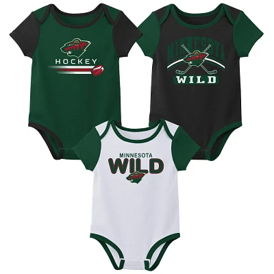 NHL Minnesota Wild Boys 3pk Bodysuit