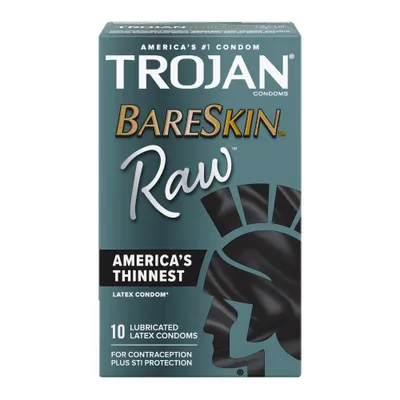 Trojan Bareskin Raw Condoms - 10ct