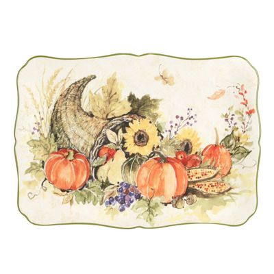 Harvest Morning Rectangular Serving Platter - Certified International