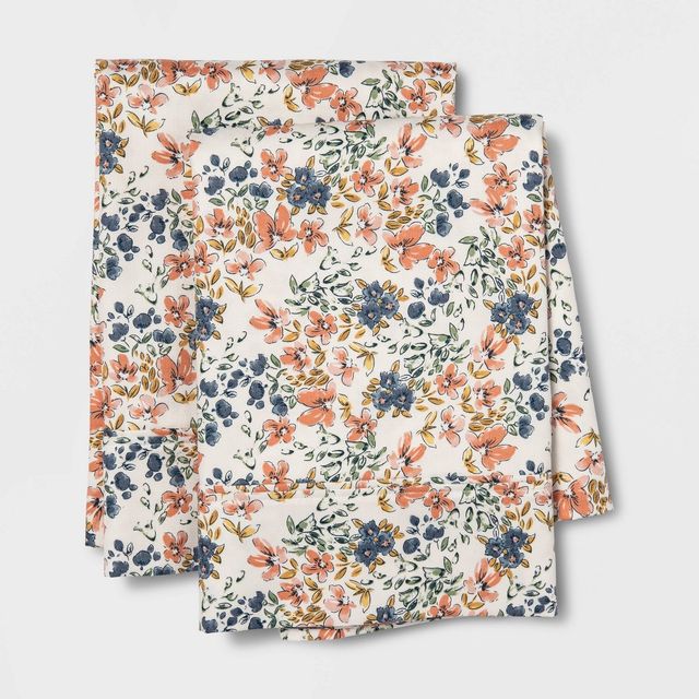 Standard Printed Performance 400 Thread Count Pillowcase Set Ditsy Floral - Threshold