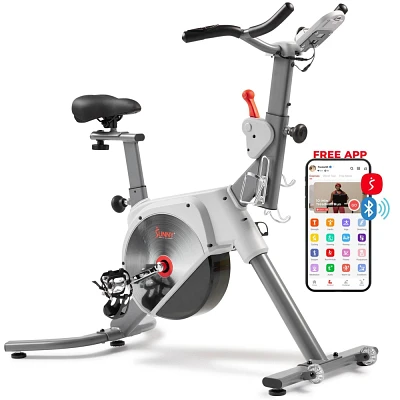 Sunny Health & Fitness Prime Magnetic Belt Drive Indoor Cycling Exercise Bike - Gray