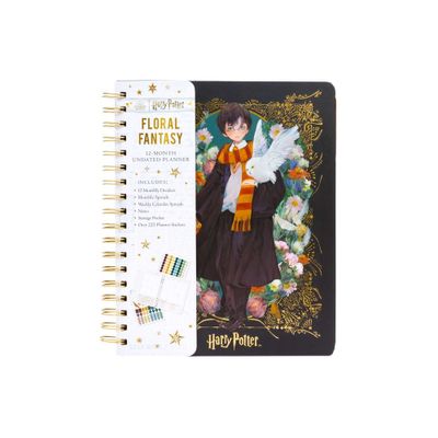 Harry Potter: Floral Fantasy 12-Month Undated Planner - by Insights (Hardcover)