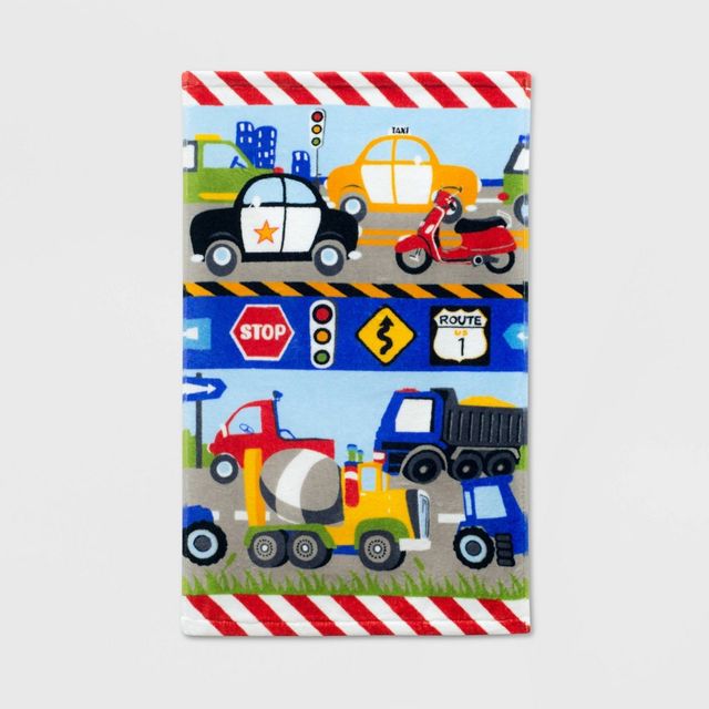 Trains and Trucks Printed Kids Hand Towel - Dream Factory