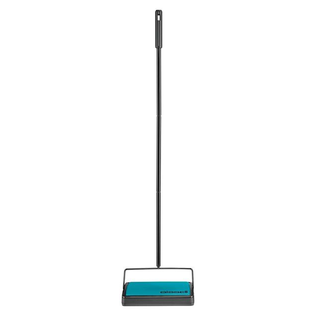 BISSELL EasySweep Compact Manual Sweeper - 2484A: Lightweight Floor & Carpet Sweeper, Cordless, Turquoise Blue