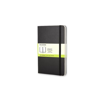 Blank Journal Hard Cover  Size - Moleskine: Plain Paper Notebook, Elastic Closure, Ribbon Marker, 192 Pages, 3.5x5.5