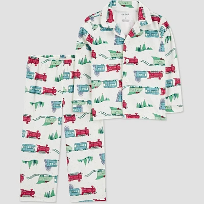 Carter Jut One You Toddler Boy 2pc Long Sleeve Holiday Train Chritma Pajama Set