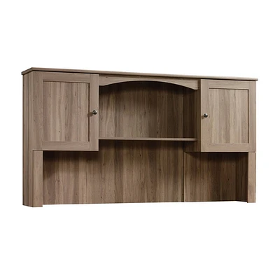 36 Harbor View Hutch Salt Oak - Sauder: Corner Computer Desk Compatible, Home Office