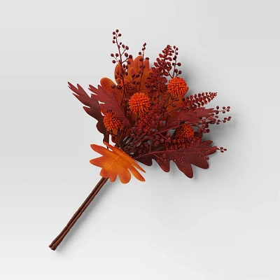 Oak Leaf Mini Bouquet Artificial Leaf Sprays - Room Essentials