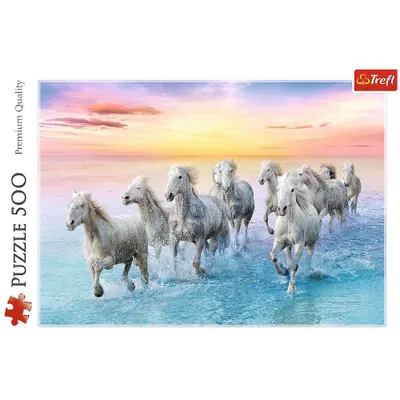 Trefl Galloping White Horses Jigsaw Puzzle - 500pc