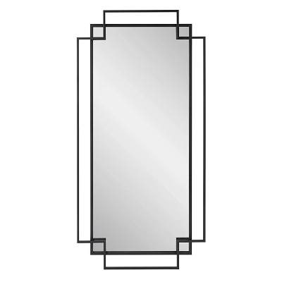 Howard Elliott 43x26 Contessa Open Work Framed Wall Mirror: Modern Novelty Shape, No Assembly, Glass Frame