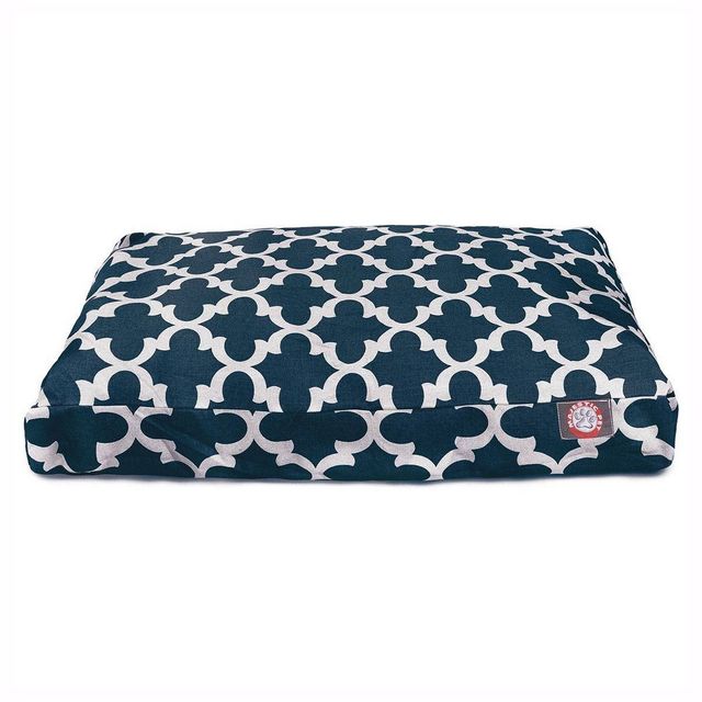 Majestic Pet Trellis Rectangle Dog Bed - Navy - Large - L