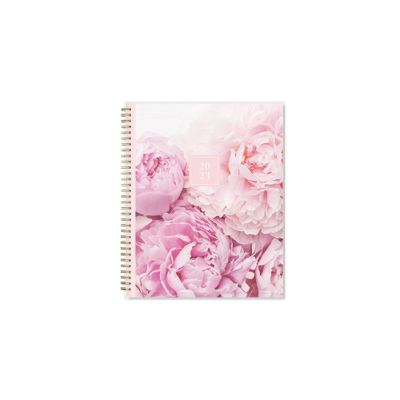 2023 Planner 8.5x11 Weekly/Monthly Clear Pocket Cover Peony - Rachel Parcell