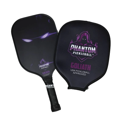 Phantom Pickleball 16.5 Goliath 16mm T800 Carbon Fiber Traditional Pickleball Paddle with Cover - Purple