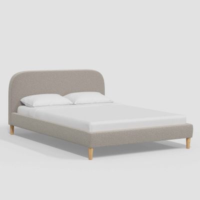 Full Townley Platform Bed Milano Elephant: Low-Floor, Pine Frame - Threshold designed with Studio McGee