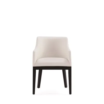 Gansevoort Modern Faux Leather Dining Armchair - Comfort: Legs