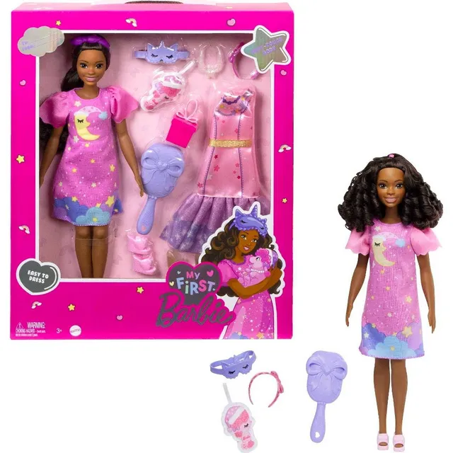 Barbie Fashionistas Doll #210 with Bun and Crochet Halter Dress