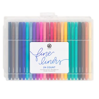 U Brands 24ct Felt Tip Pens Fine Liner Assorted Colors