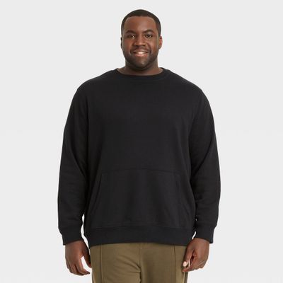 Mens Big & Tall Relaxed Fit Crewneck Adaptive Sweatshirt