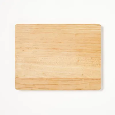 10x13 Nonslip Rubberwood Cutting Board Natural - Figmint