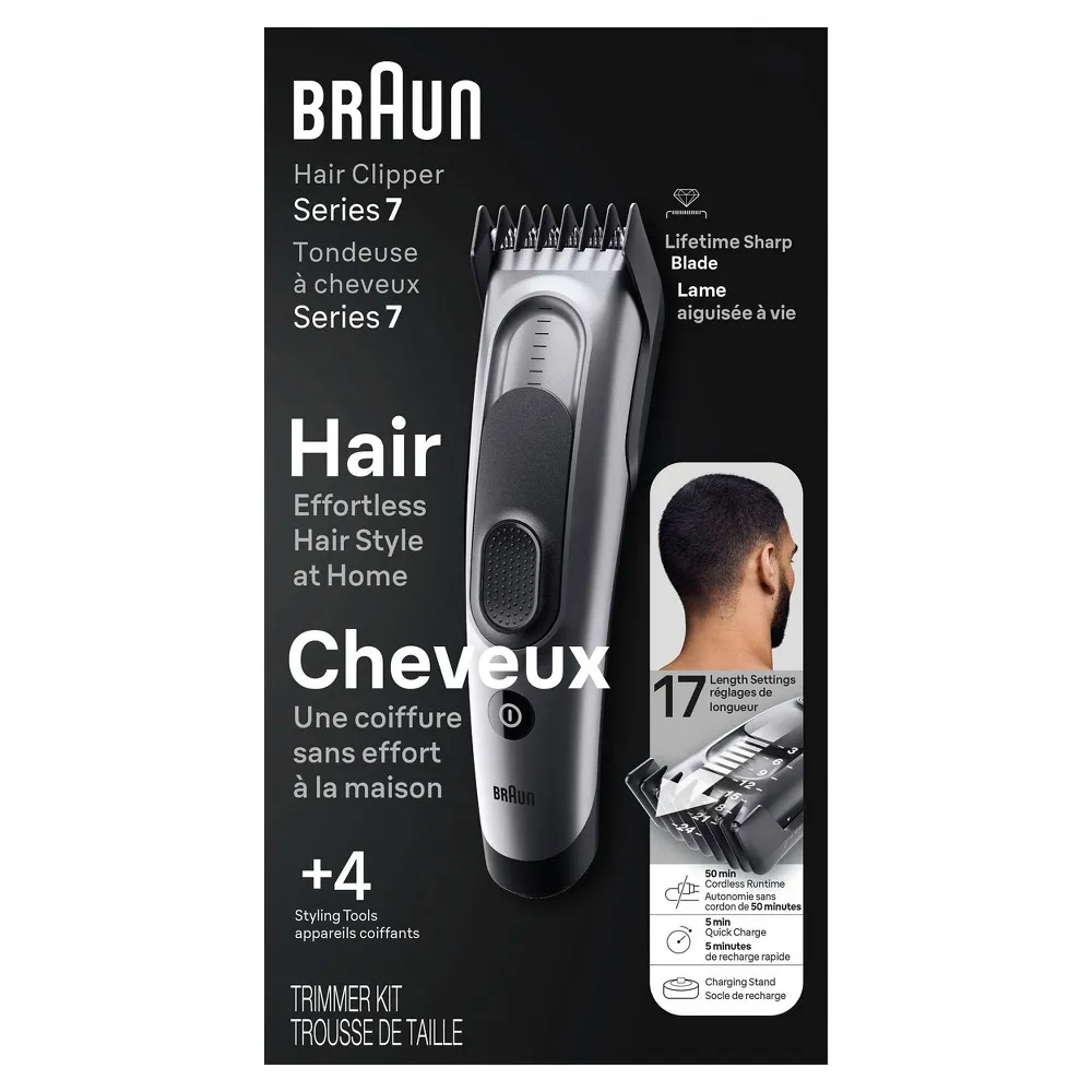 Overleven tweedehands toon Braun Series 7 HC7390 Mens Rechargeable 17-Setting Hair Clipper + 2  Attachment Combs | Connecticut Post Mall