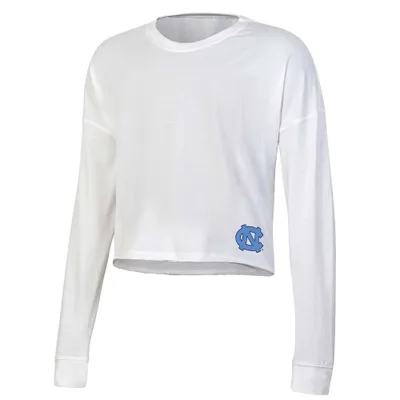 NCAA North Carolina Tar Heels Womens White ong Sleeve T-Shirt